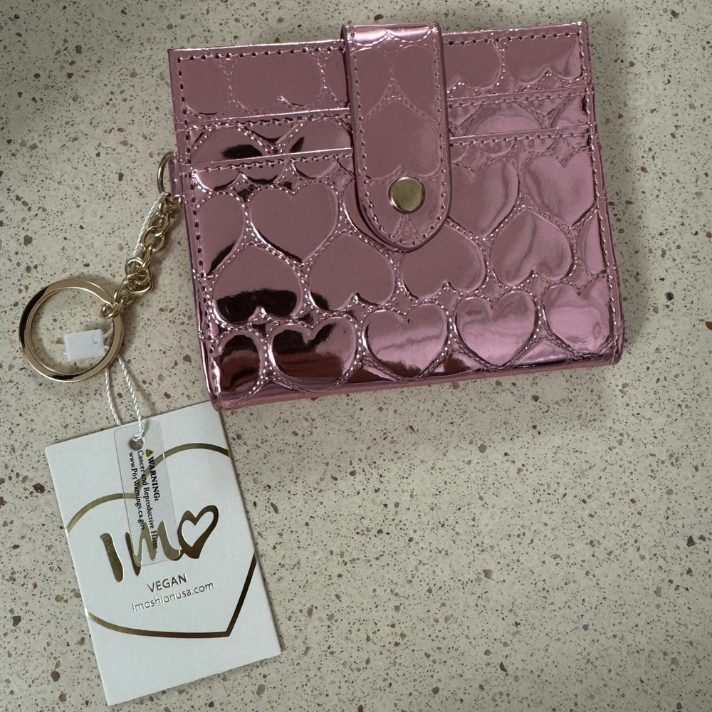 IMO Vegan Pink Wallet with Keychain